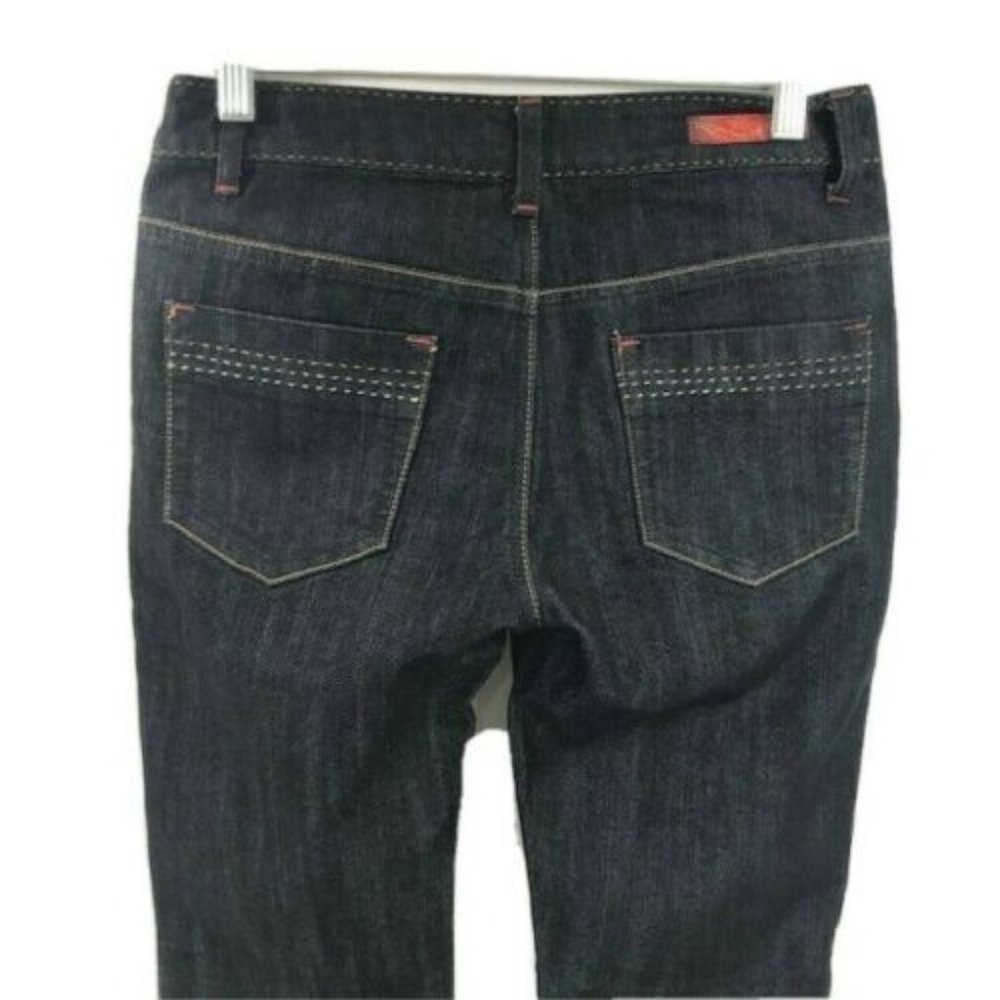 Shorty Junior Women Black Jeans Denim Embroidered 5 Pockets Size 11 Inseam 33"